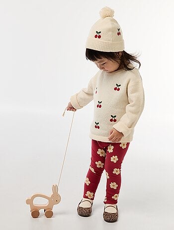 Bonnet brodé en coton