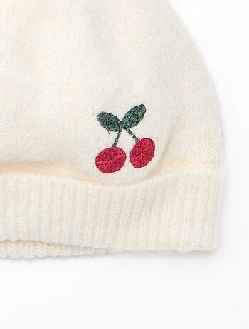Bonnet brodé en coton