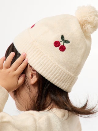 Bonnet brodé en coton