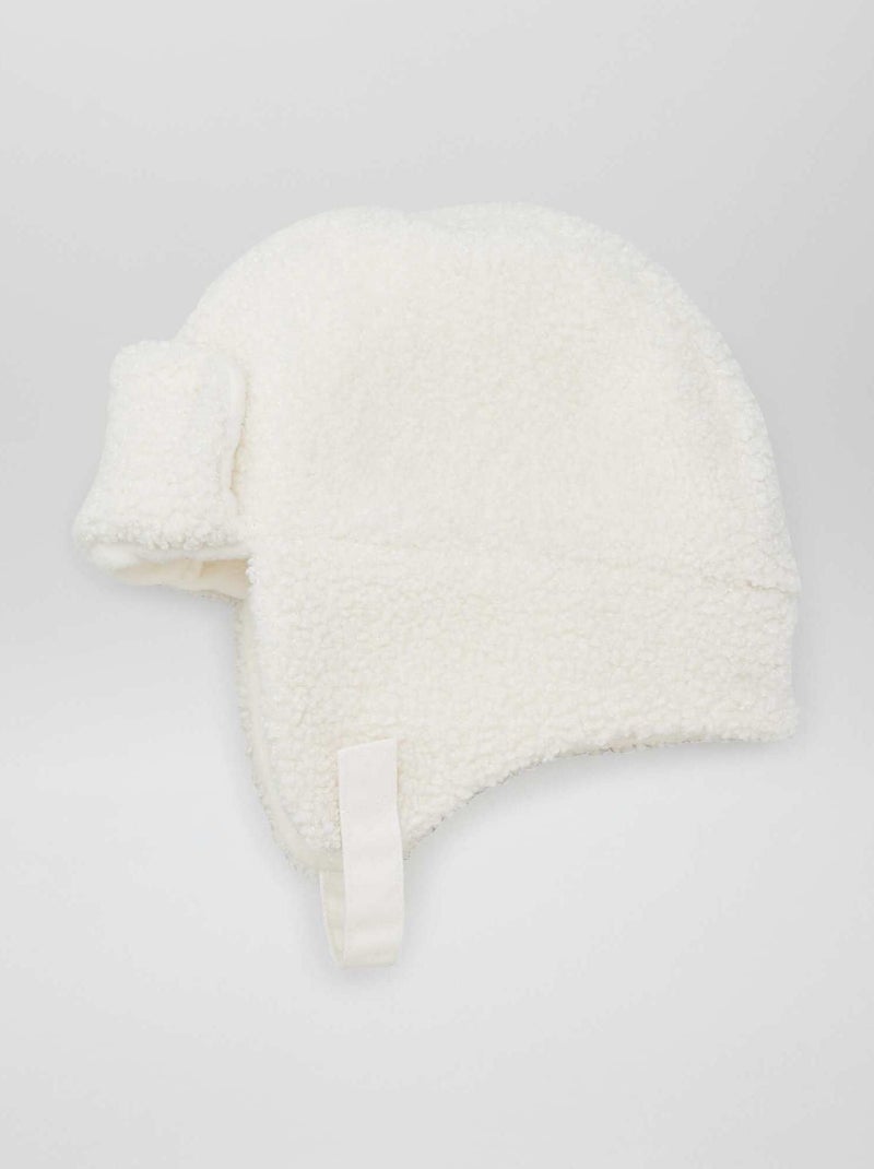 Bonnet chapka effet moutonné Beige - Kiabi