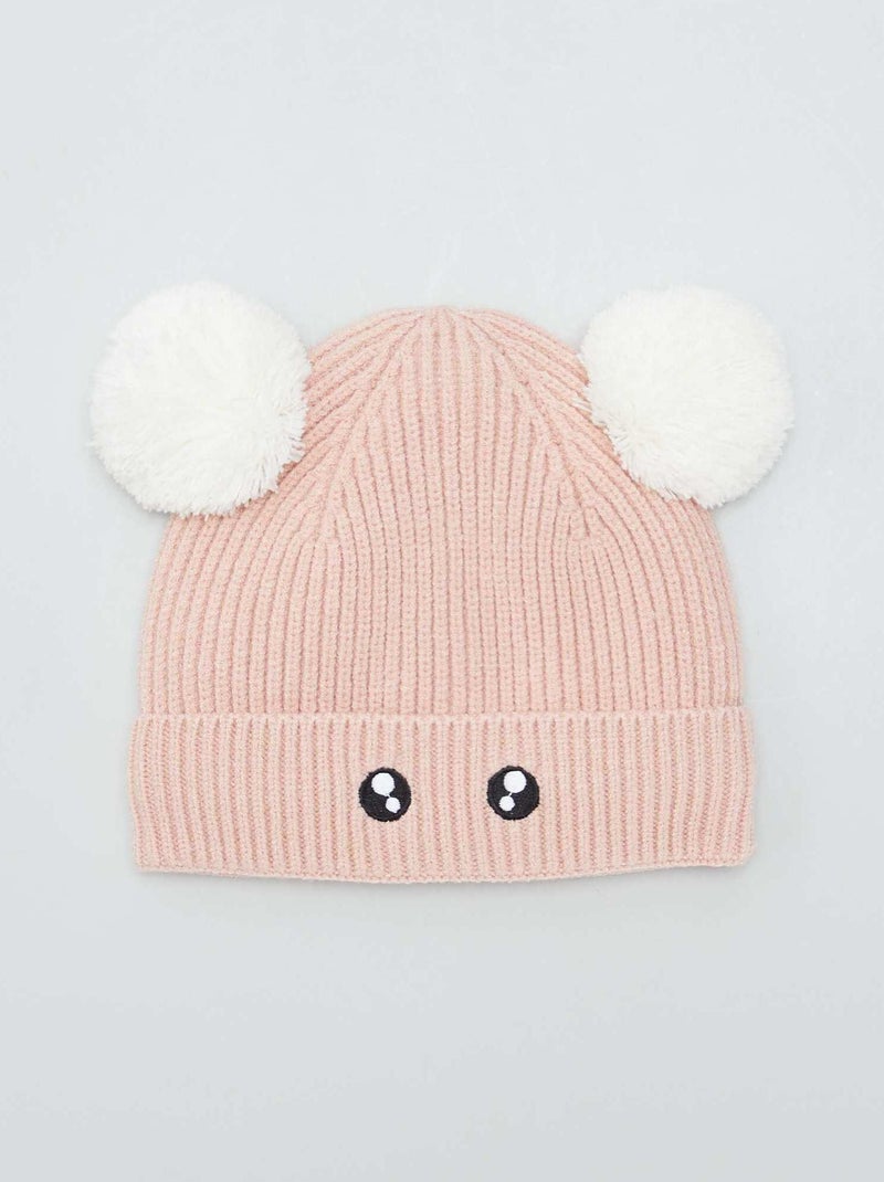 Bonnet chaud 'Licorne' fantaisie Rose - Kiabi