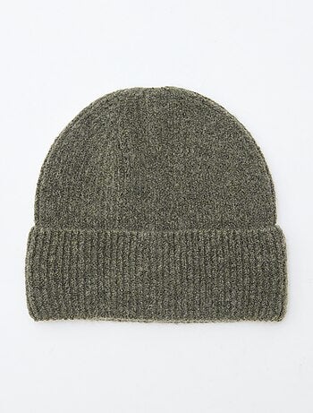 Bonnet côtelé avec revers