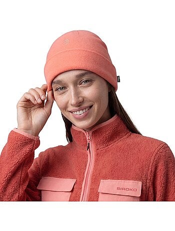 Bonnet de randonnée en polaire homme et femme aysen coral