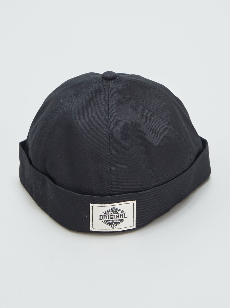 Bonnet docker en jersey Noir - Kiabi