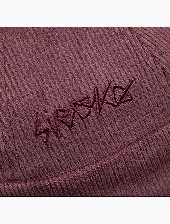 Bonnet docker en velours côtelé homme et femme cord docker burgundy