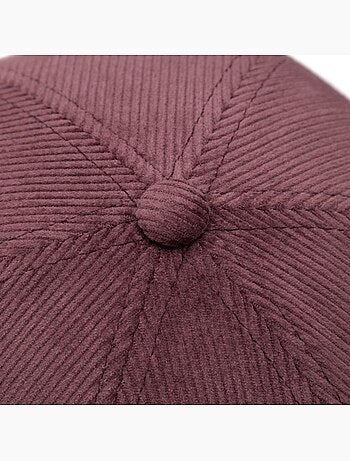 Bonnet docker en velours côtelé homme et femme cord docker burgundy