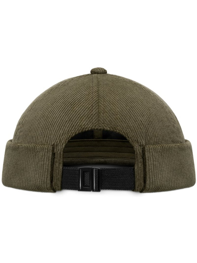 Bonnet docker en velours côtelé homme et femme cord docker Vert - Kiabi