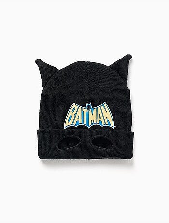 Bonnet en maille avec imprimé batman et oreilles 3d