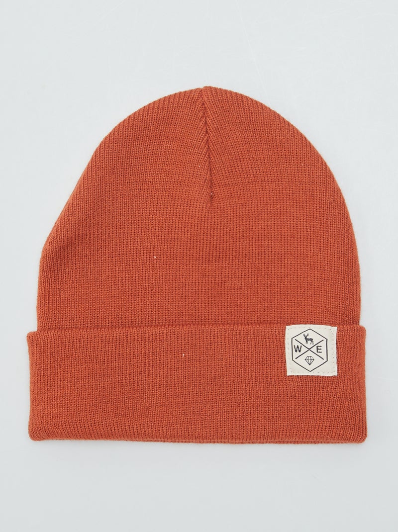 Bonnet en maille Marron - Kiabi