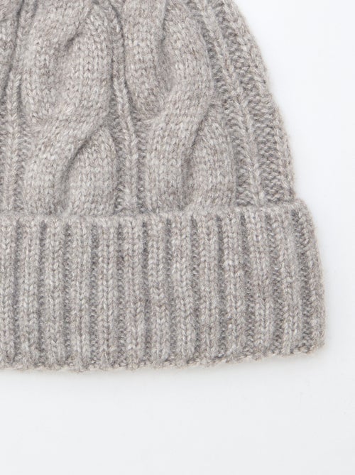 Bonnet en maille torsadée - Kiabi