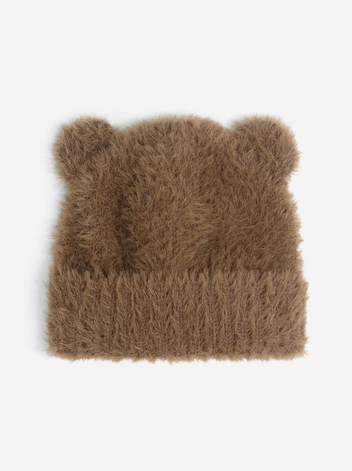 Bonnet en matière douce forme ourson - Kiabi