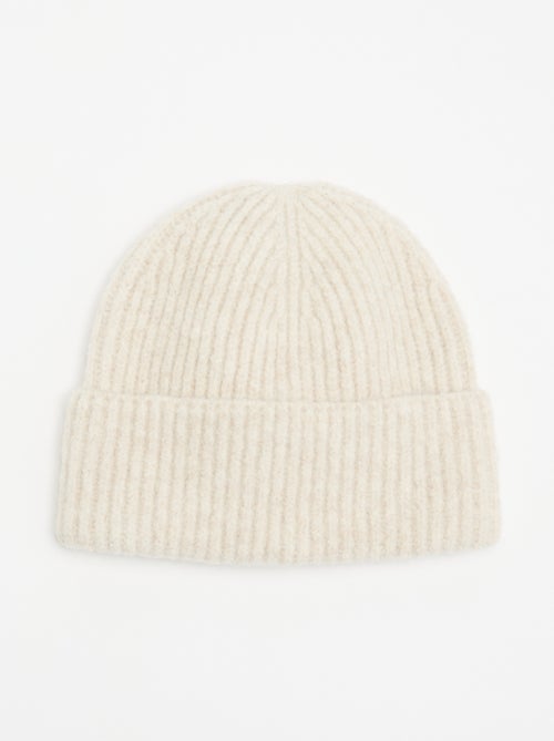 Bonnet en tricot côtelé - Kiabi