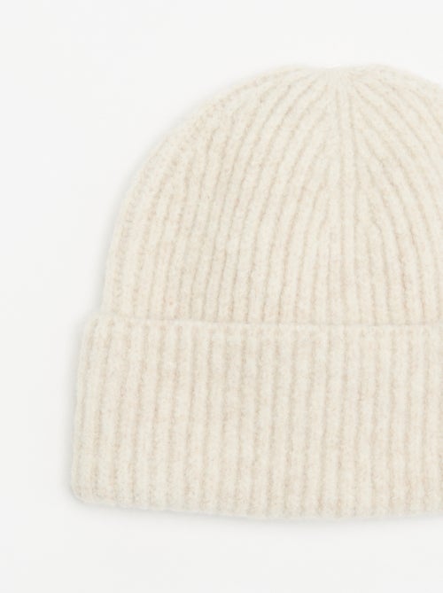 Bonnet en tricot côtelé - Kiabi