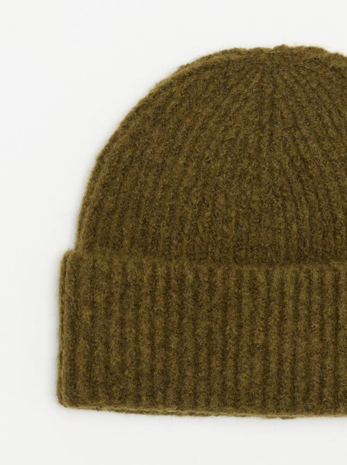 Bonnet en tricot côtelé - Kiabi