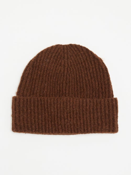Bonnet en tricot côtelé - Kiabi