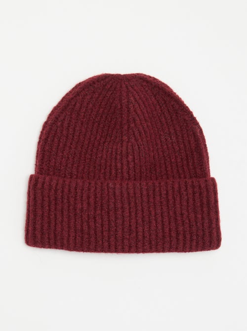 Bonnet en tricot côtelé - Kiabi
