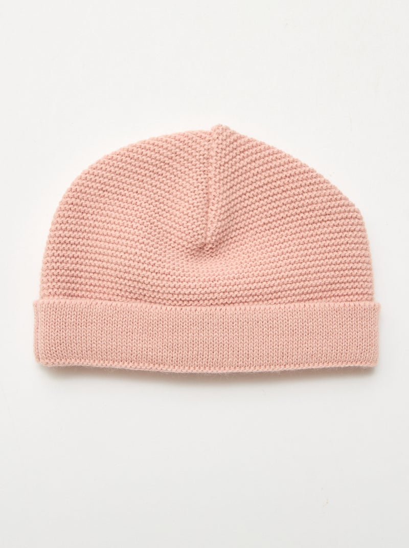 Bonnet en tricot 'La manufacture de Layette' Rose - Kiabi