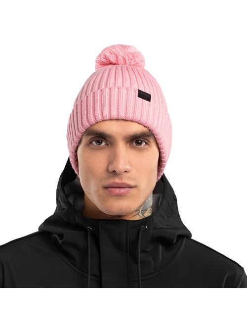 Bonnet hiver à pompon sports d'hiver homme et femme lulu - Kiabi