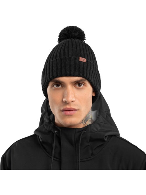Bonnet hiver à pompon sports d'hiver homme et femme nori - Kiabi