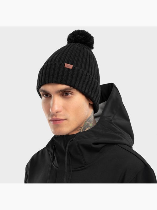Bonnet hiver à pompon sports d'hiver homme et femme nori - Kiabi