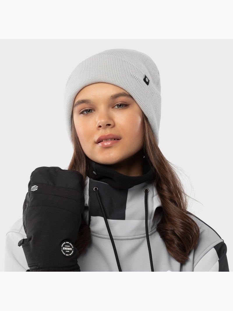 Bonnet hiver sports d'hiver homme et femme snowflake gray Blanc Gris - Kiabi