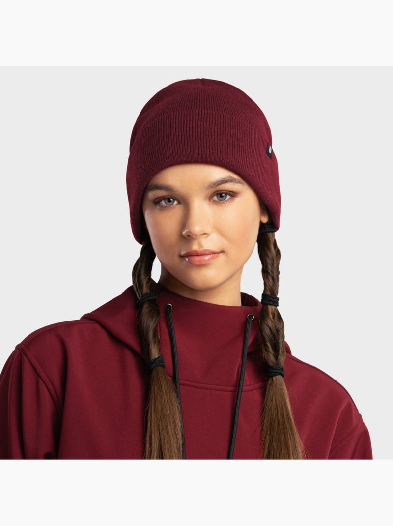 Bonnet hiver sports d'hiver homme et femme snowflake maroon Rouge brique - Kiabi