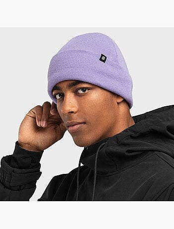 Bonnet hiver sports d'hiver homme et femme snowflake violet