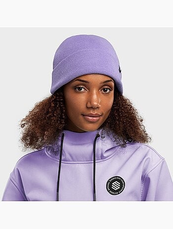 Bonnet hiver sports d'hiver homme et femme snowflake violet