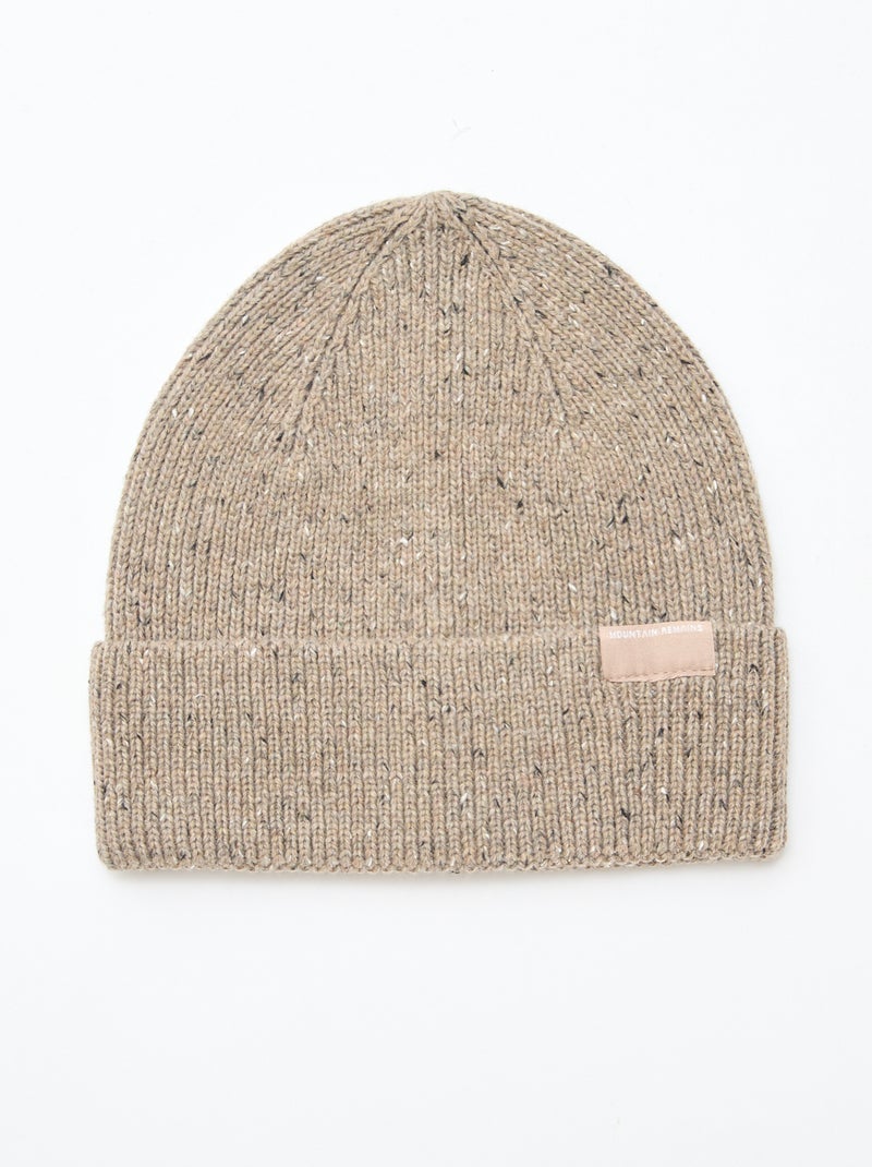 Bonnet maillé fantaisie Beige - Kiabi