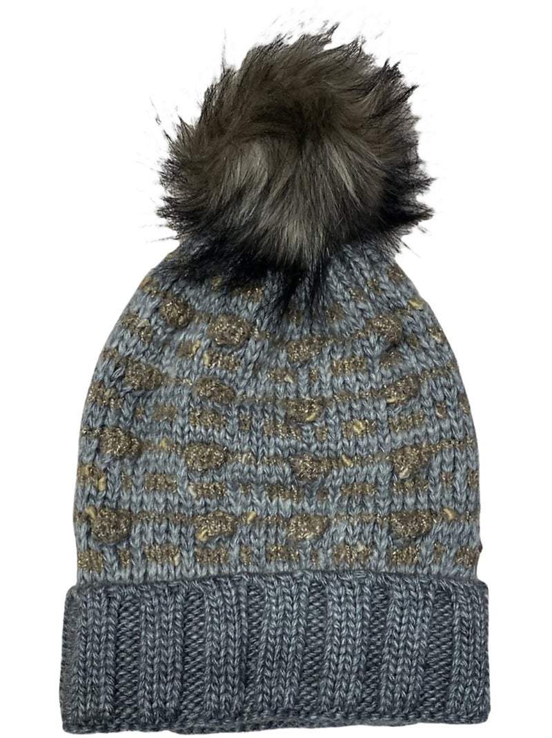 Bonnet met kwastje Grijs - Kiabi