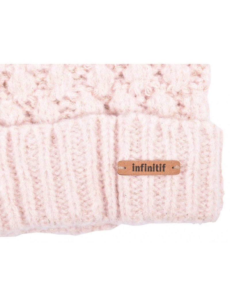 Bonnet Pompon INFINITF Femme Rose - Kiabi