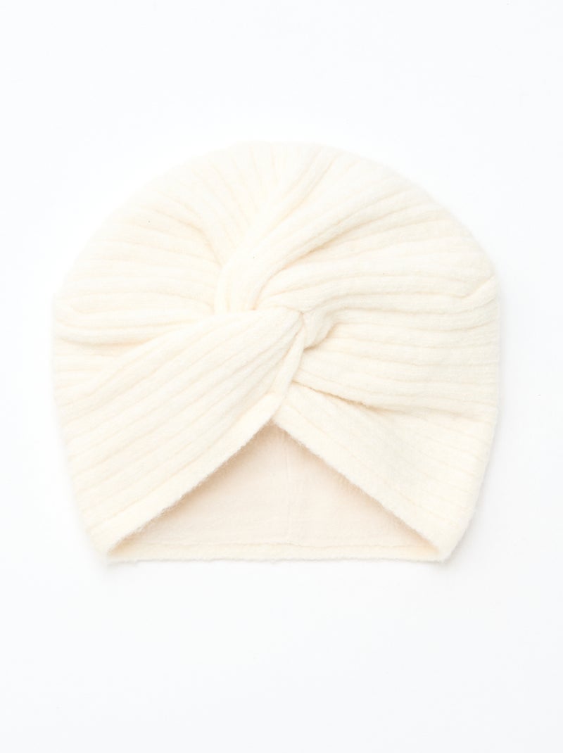 Bonnet tressé Beige - Kiabi