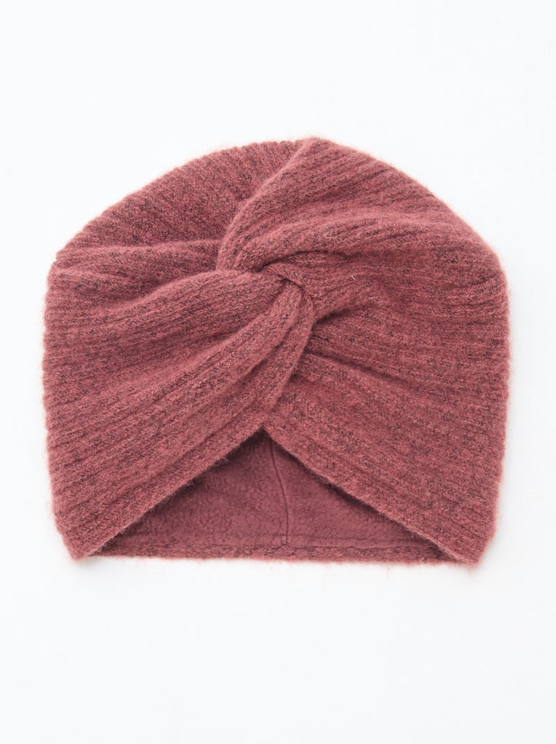 Bonnet tressé Rose - Kiabi