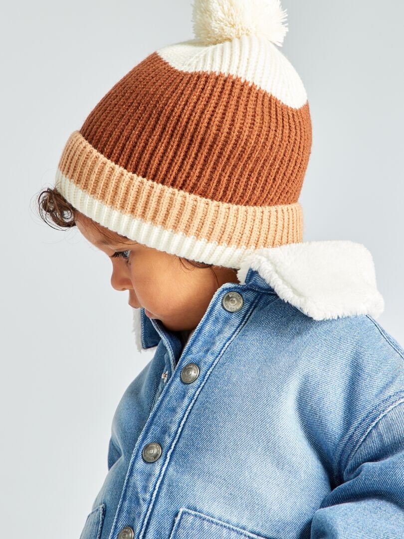 Bonnet femme d'hiver noir et blanc série limitée MM PARIS