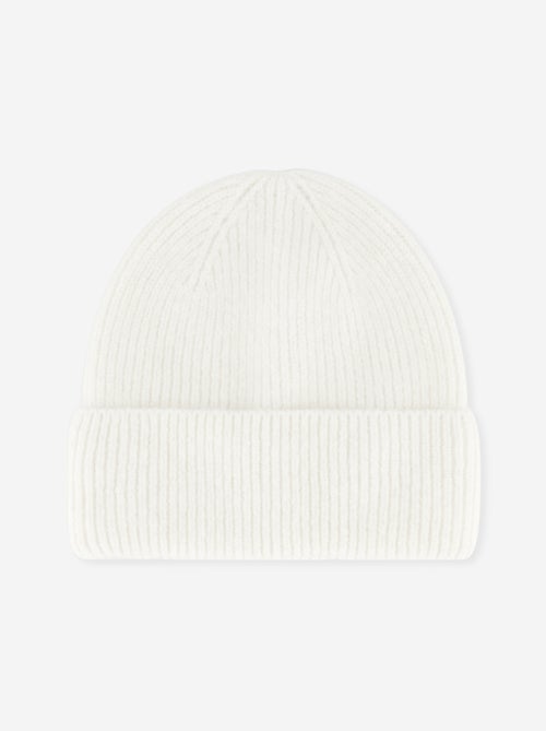 Bonnet uni avec revers - Kiabi