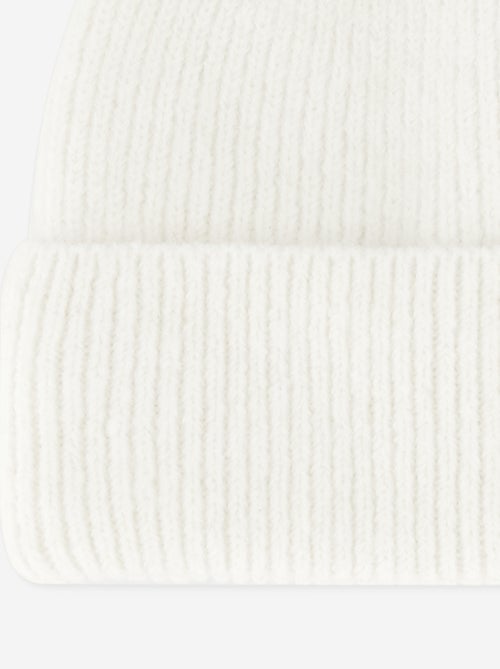 Bonnet uni avec revers - Kiabi