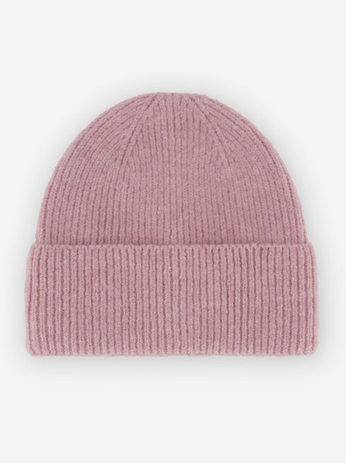 Bonnet uni avec revers - Kiabi