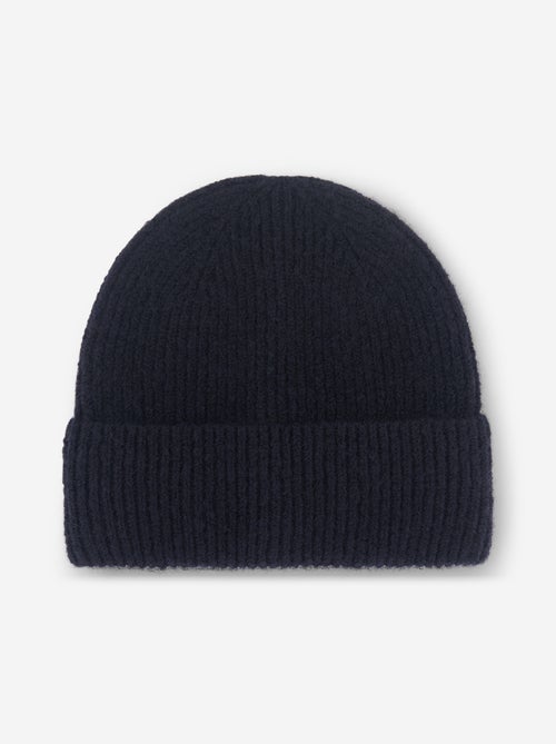 Bonnet uni en maille côtelée - Kiabi