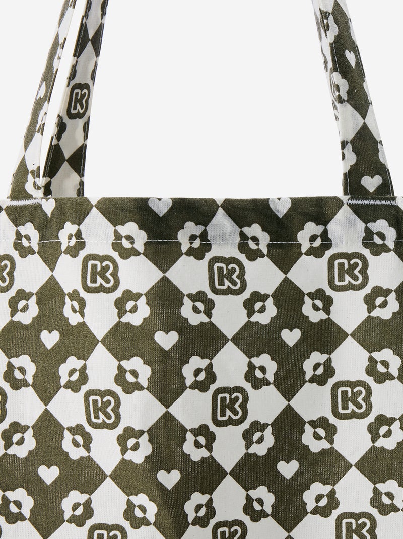 Boodschappentas type totebag XXL-formaat - Kiabi Kaki - Kiabi