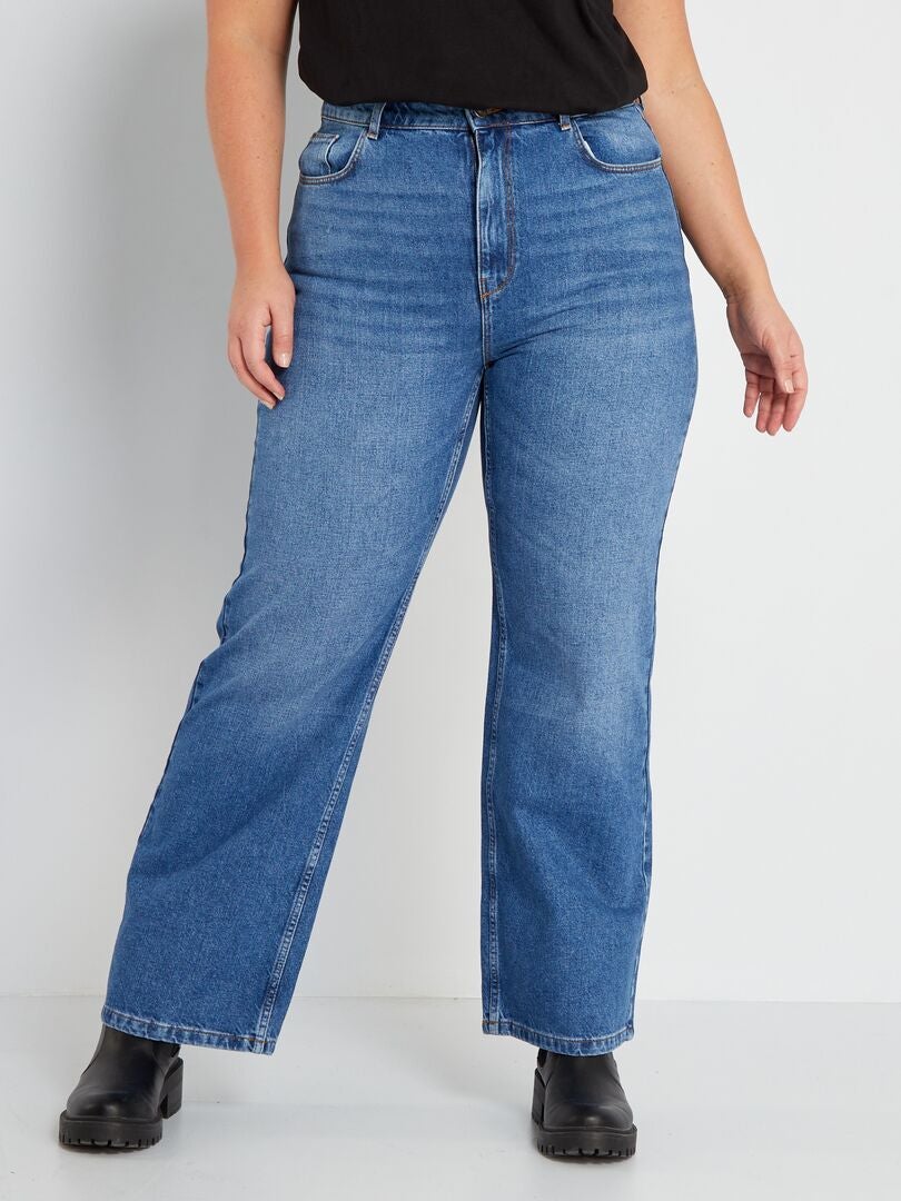 Bootcut jeans hoge taille - BLAUW - Kiabi - 29.00€