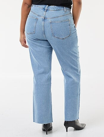 Bootcut-jeans met raw-cut afwerking