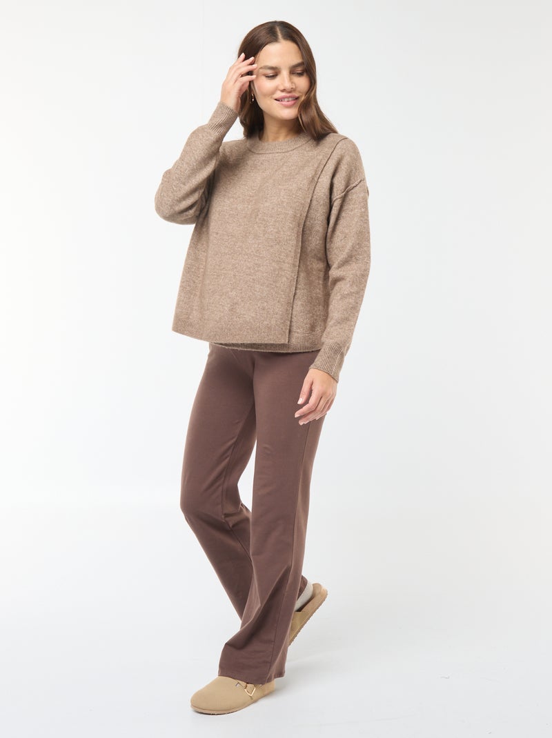 Bootcut zwangerschapslegging Bruin - Kiabi