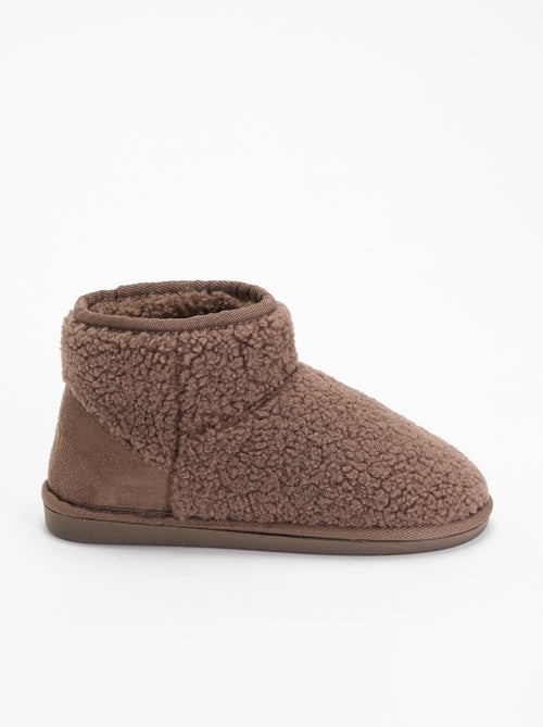 Bootpantoffels met schapenvachteffect - Kiabi