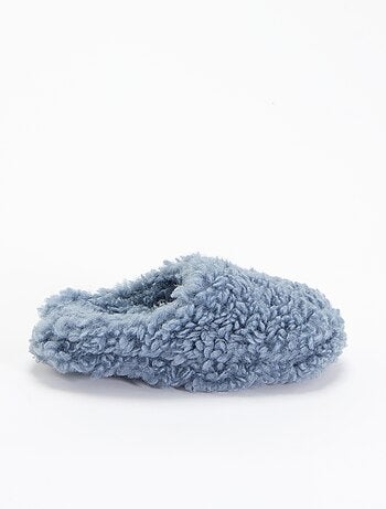Bootpantoffels met schapenvachteffect