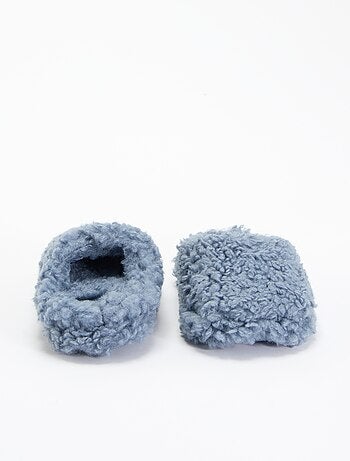 Bootpantoffels met schapenvachteffect