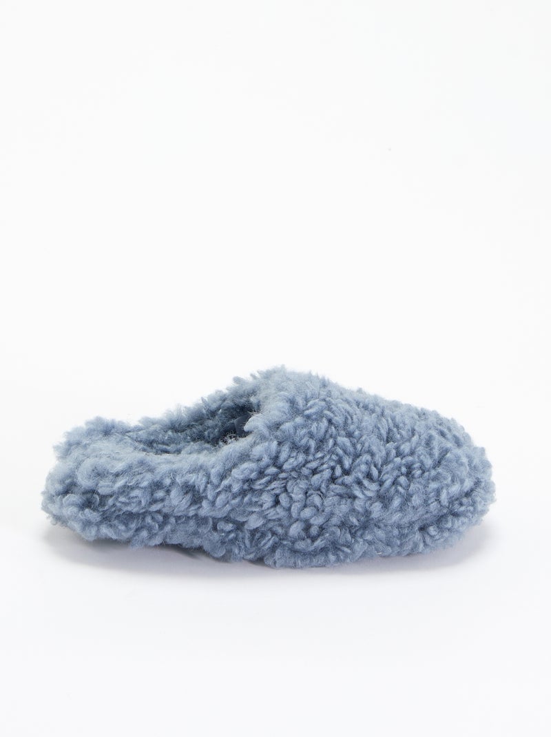 Bootpantoffels met schapenvachteffect Grijs - Kiabi
