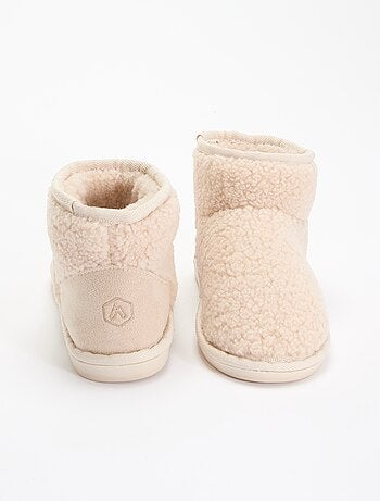 Bootpantoffels met schapenvachteffect