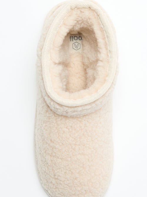 Bootpantoffels met schapenvachteffect - Kiabi