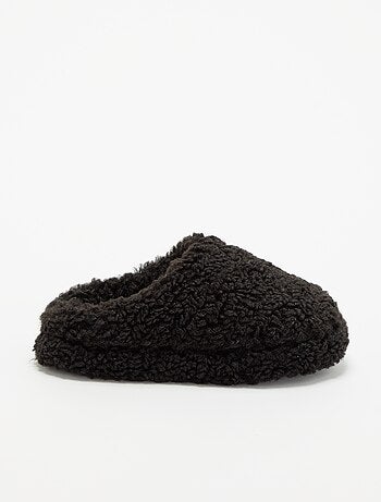 Bootpantoffels met schapenvachteffect