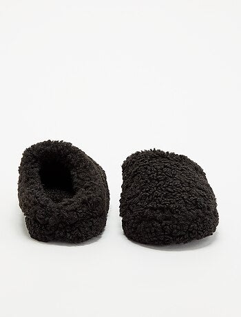 Bootpantoffels met schapenvachteffect